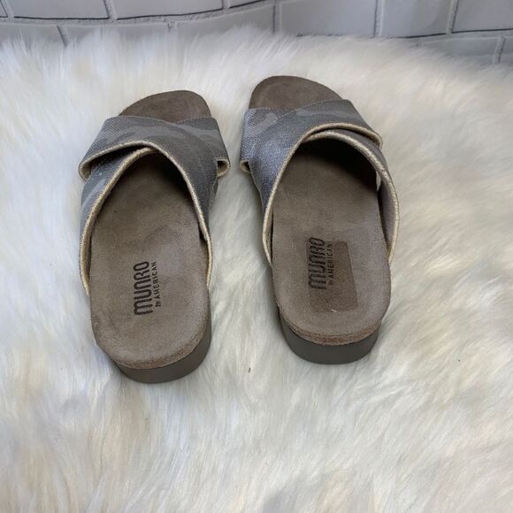 Munro Gia Silver Camo Mules Slides Size 6.5 - Picture 6 of 8